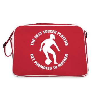 Joueuse de football Mère Football Maman Entraîneur de football - Sac Retro - rouge/blanc - Dos