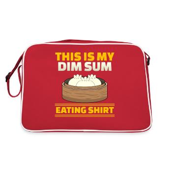 Cuisine chinoise asiatique Dim Sum I Cadeau - Sac Retro - rouge/blanc - Dos