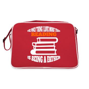 Lire des livres Livre cadeau Lecteur Amateurs de livres - Sac Retro - rouge/blanc - Dos