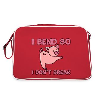 I Bend So I Don't Break - Retro Tasche - Rot/Weiß - Hinten