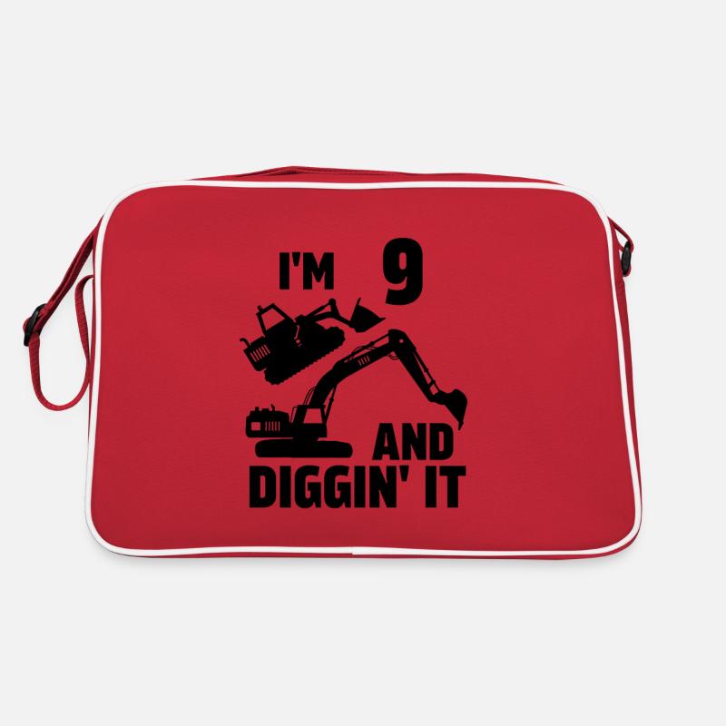 Ich bin 9 und Diggin' It Retro Tasche