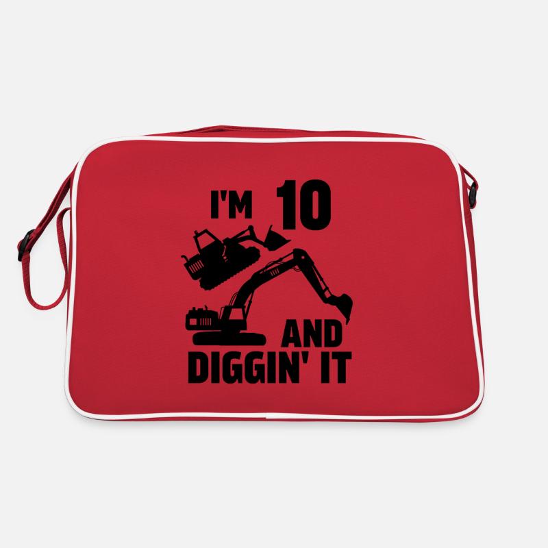Ich bin 10 und Diggin' It Retro Tasche