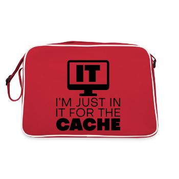 I'm Just In It For The Cache - Retro Bag - red/white - Back