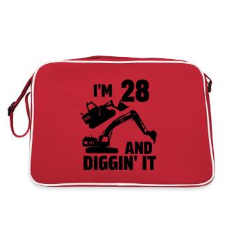 I'm 28 and Diggin' It - Retro Bag - red/white - Back