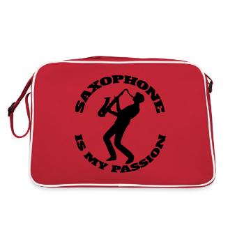Saxophone Instrument de musique Saxophoniste Saxophone - Sac Retro - rouge/blanc - Dos