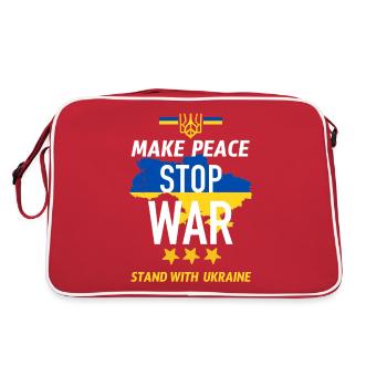 Make peace Stop War - Sac Retro - rouge/blanc - Dos