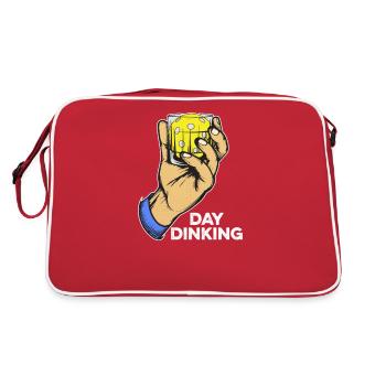 Day Dinking - Humor Pickleball Player Paddleball - Retro Bag - red/white - Back