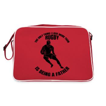 Rugby Rugby Team Rugby Coach Father Rugby Player - Retro Bag - red/white - Back