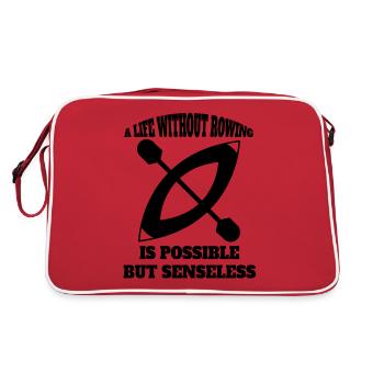 Rower funny rower Rowing Saying Rowing club - Retro Bag - red/white - Back