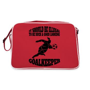 Gardien de but disant Gardienne de but Femme Gardienne de but de football - Sac Retro - rouge/blanc - Dos