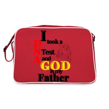 I took a DNA test and God is my father 24 - Retro Bag - red/white - Back
