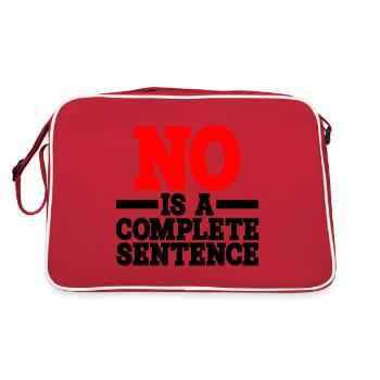 No is a complete sentence 15 - Retro Bag - red/white - Back