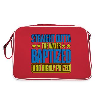 Straight Outta L’eau et baptisé 16 - Sac Retro - rouge/blanc - Dos