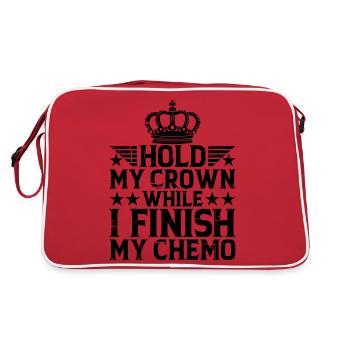 Tenez ma couronne pendant que je termine ma chimio 30 - Sac Retro - rouge/blanc - Dos
