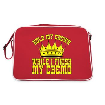 Tenez ma couronne pendant que je termine ma chimio 28 - Sac Retro - rouge/blanc - Dos