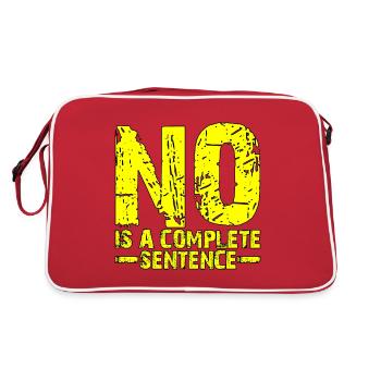 No is a complete sentence 17 - Retro Bag - red/white - Back