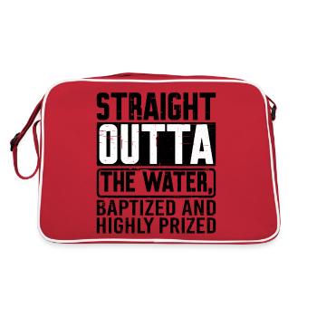 Straight Outta L’eau et baptisé 14 - Sac Retro - rouge/blanc - Dos