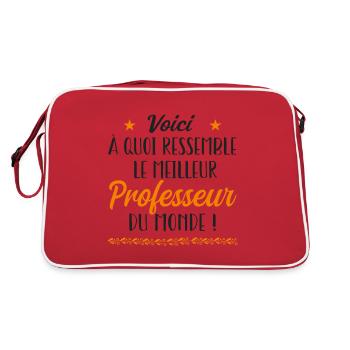 le meilleur professeur du monde - Sac Retro - rouge/blanc - Dos