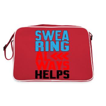 Swearing Always Helps 7 - Retro Tasche - Rot/Weiß - Hinten