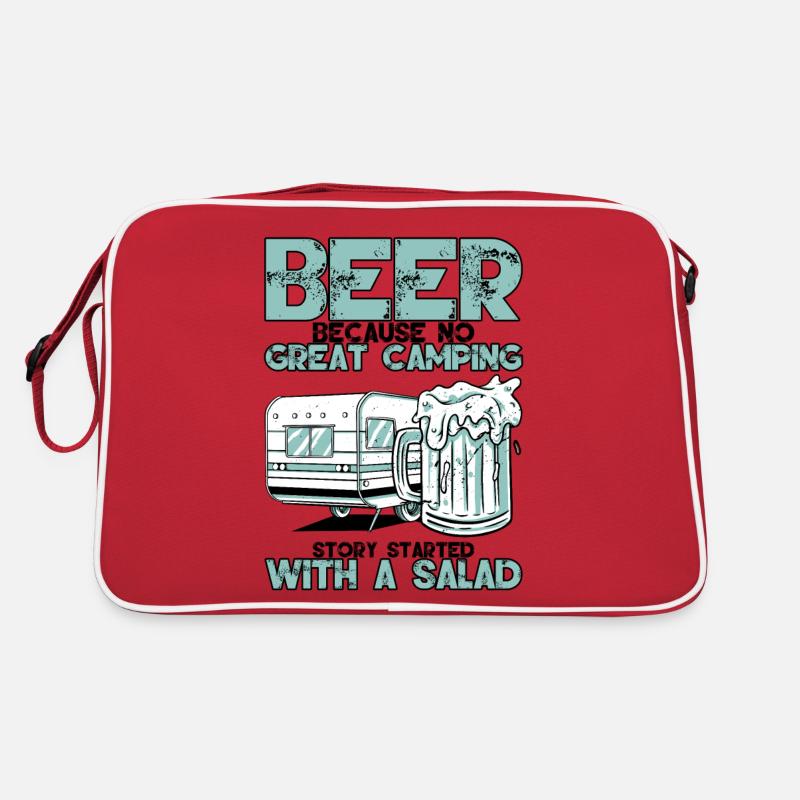 No Great Camping Story Started With A Salad 3 Retro Tasche