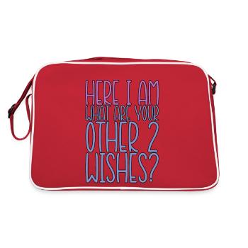 Here I Am, What Are Your Other 2 Wishes 2 - Retro Bag - red/white - Back