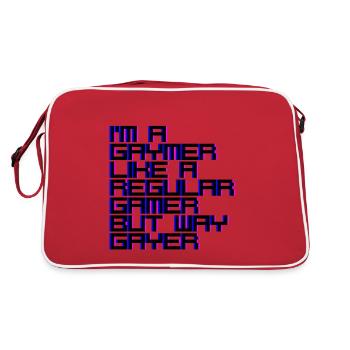 Je suis un Gaymer, comme un joueur régulier mais Way Gayer 4 - Sac Retro - rouge/blanc - Dos