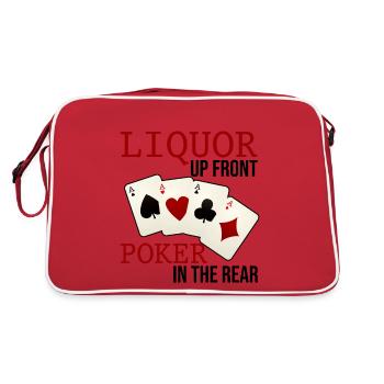 Liquor Up Front, Poker In The Rear 3 - Retro Bag - red/white - Back