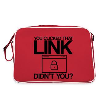 You Clicked That Link, Didn't You - Retro Bag - red/white - Back