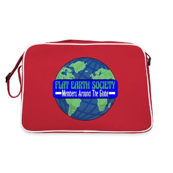 Flat Earth Society, Members Around The Globe 18 - Retro Bag - red/white - Back