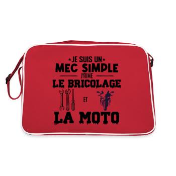 le bricolage et la moto - Sac Retro - rouge/blanc - Dos
