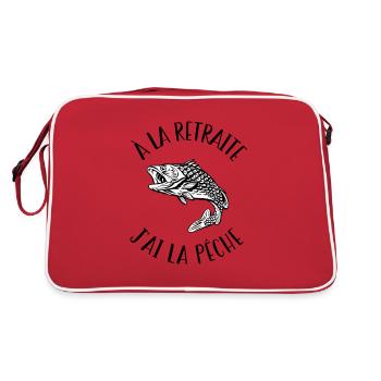 A la retraite j'ai la pêche - Sac Retro - rouge/blanc - Dos
