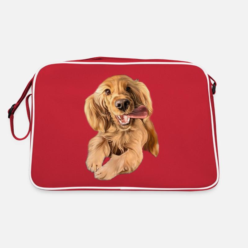 Jumping Cocker Spaniel Retro Bag