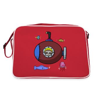 Scuba Diving Sloth Lazy Animal Diving I Gift - Retro Bag - red/white - Back