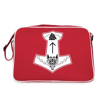 Personnage Viking Fenrir Fenriswolf Loup Enfant Loki - Sac Retro - rouge/blanc - Dos