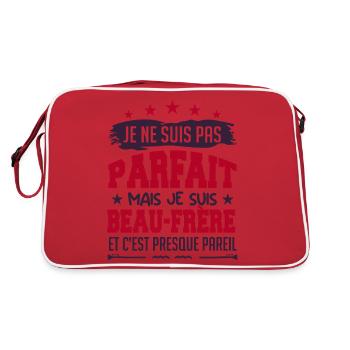 Pas parfait beau frère !! - Sac Retro - rouge/blanc - Dos