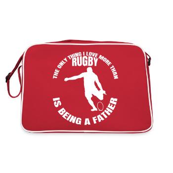 Père du rugby Joueur de rugby Équipe de rugby Entraîneur de rugby - Sac Retro - rouge/blanc - Dos