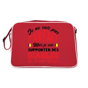 allez les diables Rouge. supporter Belgique !! - Sac Retro - rouge/blanc - Dos