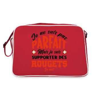 allez les diables Rouge. supporter Belgique !! - Sac Retro - rouge/blanc - Dos