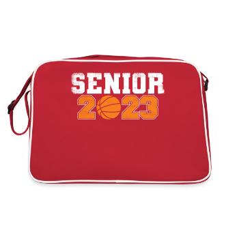 Graduate Senior Class 2023 Graduation Basketball - Retro Bag - red/white - Back