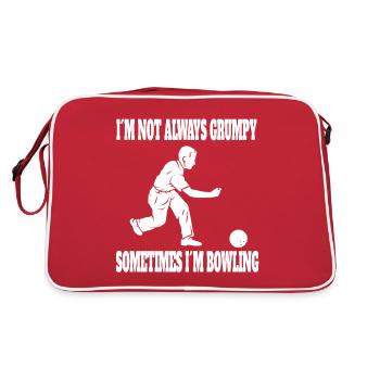 Bowling Cone Gift Bowling Ball Bowler Bowling - Retro Bag - red/white - Back