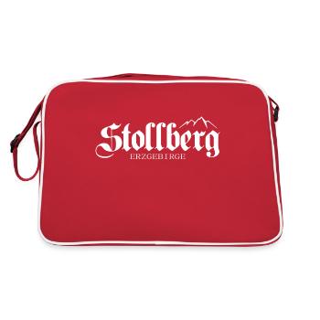 Stollberg Erzgebirge - Retro Tasche - Rot/Weiß - Hinten