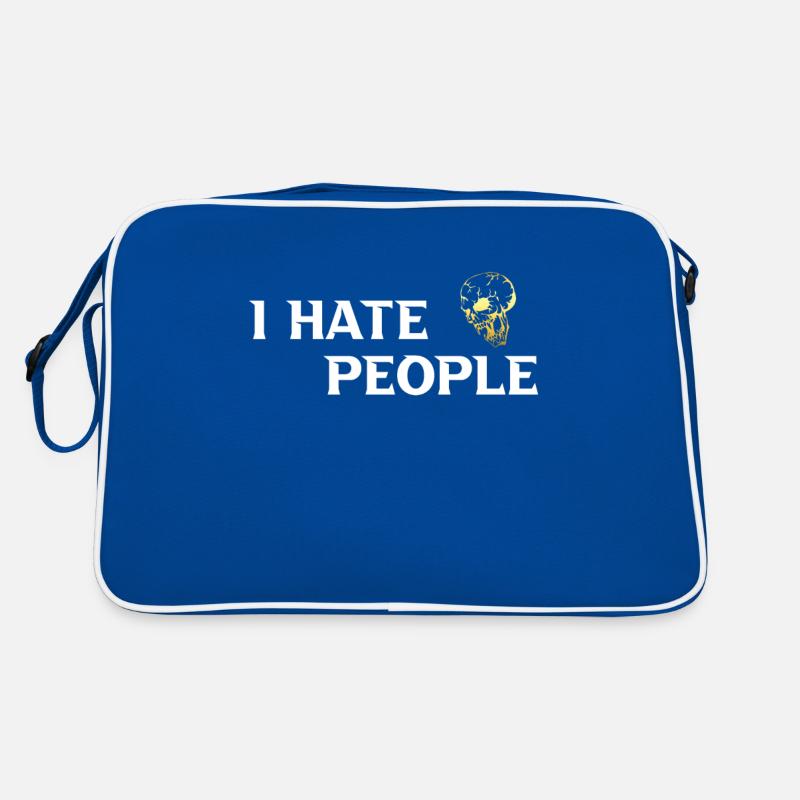 I HATE PEOPLE Retro Tasche