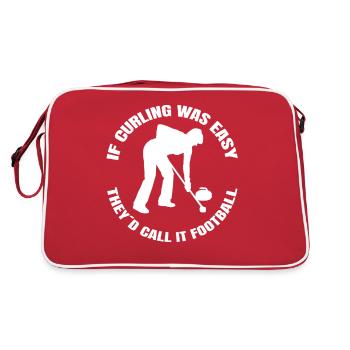 Curling Stone Curl Cadeau Curler Curler Curling Stone - Sac Retro - rouge/blanc - Dos