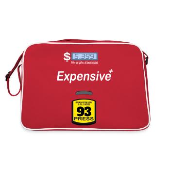 Drôle de tenue à prix élevé de l’essence - Gaz cher - Sac Retro - rouge/blanc - Dos