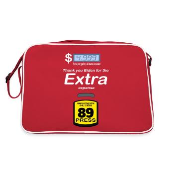 Danke Biden für zusätzliche Kosten - hoher Benzinpreis - Retro Tasche - Rot/Weiß - Hinten