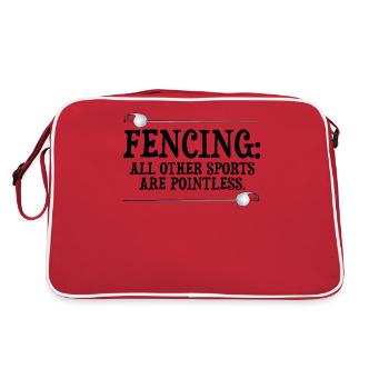 Escrime D’autres sports sont des sports d’escrime inutiles - Sac Retro - rouge/blanc - Dos