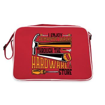 Enjoy Romantic Walks Through The Hardware Store11 - Retro Bag - red/white - Back