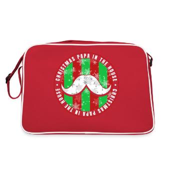 Amusing Dads Of Lovable Christmas Quote - Retro Bag - red/white - Back