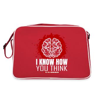 Humorous Thoughts Of The Neurosurgeon - Retro Bag - red/white - Back