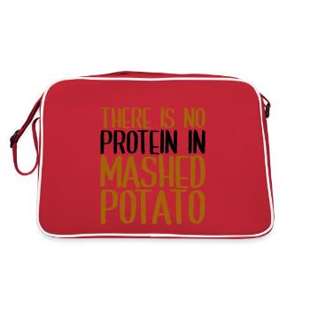 There is no protein in mashed potato 4 - Retro Bag - red/white - Back